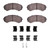 DFC 5000 Advanced Ceramic Front Brake Pads and Hardware Kit, Honda Passport 2000-2011