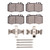 DFC 5000 Advanced Low-Metallic Front Brake Pads and Hardware Kit, Mercedes-Benz SL500 2002-2006