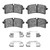 DFC 5000 Advanced Low-Metallic Rear Brake Pads and Hardware Kit, Audi S8 2013-2024