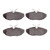 DFC 5000 Advanced Ceramic Rear Brake Pads, Dodge Viper 2000-2006