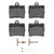 DFC 5000 Advanced Low-Metallic Rear Brake Pads and Hardware Kit, Mercedes-Benz C220 1994-1998