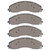 DFC 5000 Advanced Semi-Metallic Front/Rear Brake Pads, Ford F-550 Super Duty 2017-2024