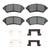 DFC 5000 Advanced Semi-Metallic Front Brake Pads and Hardware Kit, Buick Regal 1997-2005