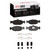 DFC 95-99 Chevrolet Tigra (Mexico) Front/Rear 5000 Advanced Low Metallic Brake Pads and Hardware Kit