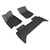 3D MAXpider Kagu 1st & 2nd Row Black Floor Mat Set, Rivian R1T 2022-2024