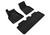 3D MAXpider Elegant Black Floor Mat Set 1st & 2nd Row, 20 Tesla Model Y 2020