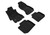 3D MAXpider Elegant Black Floor Mat Set 1st & 2nd Row, Subaru Impreza / Xv Crosstrek / Crosstrek 2012-2016