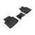 3D MAXpider Kagu 2nd Row Black Floor Mat Set, Volkswagen Arteon 2019-2024