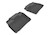 3D MAXpider Kagu 2nd Row Black Floor Mat Set, Nissan Leaf 2013-2019