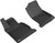 3D MAXpider Kagu 1st Row Black Floor Mat Set, Maserati Granturismo Sport 4 Seat Coupe 2008-2019