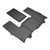 3D MAXpider Kagu 3rd Row Black Floor Mat Set, Jeep Wagoneer 7 Seat 2022-2024