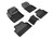 3D MAXpider Kagu 1st & 2nd Row Black Floor Mat Set, Jaguar E-Pace 2018-2020