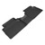 3D MAXpider Kagu 2nd Row Black Floor Mat Set, Hyundai Santa Fe Gas 2021-2023