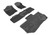 3D MAXpider Kagu 1st, 2nd & 3rd Row Black Floor Mat Set, GMC Yukon Xl With Bucket 2011-2014