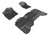 3D MAXpider Kagu 1st & 2nd Row Black Floor Mat Set, GMC Sierra / / Extended Cab 2007-2013
