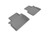 3D MAXpider Kagu 2nd Row Gray Floor Mat Set, Infiniti QX50 2016-2017