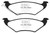 EBC DP61625/2 Greenstuff 6000 Elite Rear Brake Pads, Plymouth Voyager 3.0L (w/15in Wheels) 1996-2000