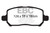 EBC DP41660R Yellowstuff Front Brake Pads, Chevrolet Cobalt 2.2 4 Lug 2005-2010