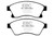 EBC DP42065R Yellowstuff Front Brake Pads, Chevrolet Cruze 1.4 Turbo (10.9 inch front rotor) 2011+