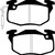 EBC DP2545 Greenstuff 2000 Front Brake Pads, Renault Fuego 1.6 (Bendix) 1982-1984