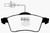 EBC DP61398 Greenstuff 6000 Elite Front Brake Pads, Volkswagen Eurovan 2.8 (ATE) with Wear Leads 2000