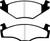 EBC DP2517 Greenstuff 2000 Front Brake Pads, Volkswagen Cabriolet 1.8 1986-1993
