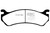 EBC 02 Cadillac Escalade 5.3 (Akebono rear caliper) Extra Duty Front Brake Pads
