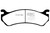 EBC 02 Cadillac Escalade 5.3 (Akebono rear caliper) Yellowstuff Front Brake Pads