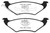 EBC DP21625 Greenstuff 2000 Rear Brake Pads, Ford Crown Victoria 1990-1994