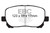 EBC DP41637R Yellowstuff Front Brake Pads, Pontiac Vibe 1.8 2002-2008