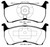 EBC DP31504C Redstuff Ceramic Rear Brake Pads, Aston Martin Virage 5.3 (PBR Caliper) 1993-2000