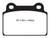 EBC DP41985R Yellowstuff Rear Brake Pads, Mitsubishi Lancer Evo 10 2.0 Turbo (1 piece rotor) 2008-2016