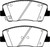 EBC DP22358 Greenstuff 2000 Front Brake Pads, Genesis G70 2.0L Turbo 2019+