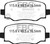 EBC DP42237R Yellowstuff Rear Brake Pads, Fiat 500X 1.4 Turbo 2015+