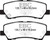 EBC 15+ Ford Mustang 2.3 Turbo Performance Pkg Redstuff Rear Brake Pads