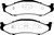 EBC DP41255R Yellowstuff Front Brake Pads, Jeep Cherokee 2.5 82mm High Rotors 1997-1999