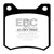 EBC DP4162R Yellowstuff Rear Brake Pads, De Tomaso Pantera 5.7 GTS 1972-1984