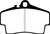 EBC DP41208R Yellowstuff Rear Brake Pads, Porsche 911 (996) (Cast Iron Rotor only) 3.4 Carrera 2 1998-2005