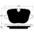 Porterfield AP1427 R4-S Rear Brake Pad, 2010-2011 Range Rover Sport S/C / 2010-2011 Supercharged Perf Ceramic