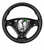 Customized Volvo S60R/V70R Steering Wheel, Blue Stitching