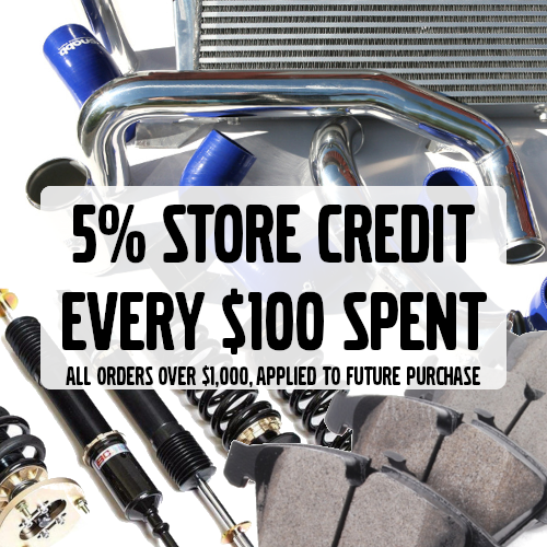 Spend more than $1,000 and save 5% for every $100 spent!
