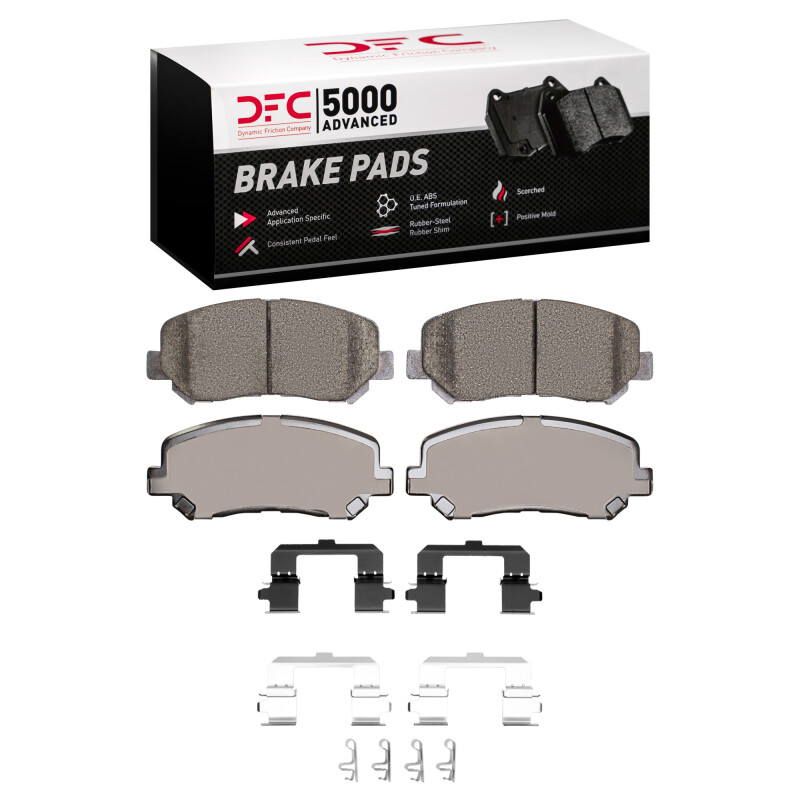 DFC 5000 Advanced Ceramic Front Brake Pads and Hardware Kit, Mazda