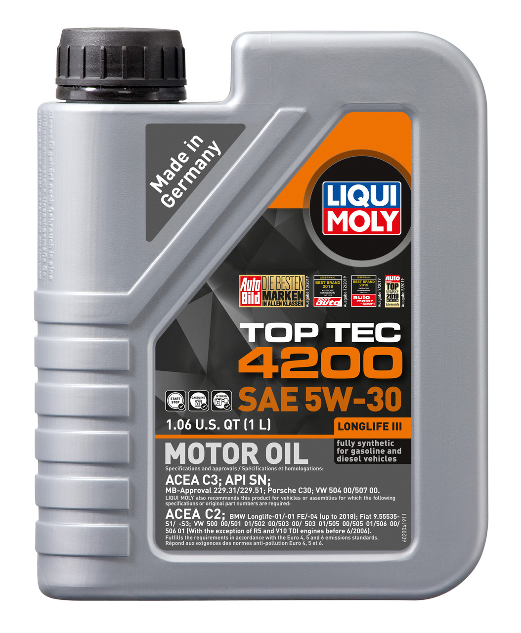 Liqui Moly Top Tec 4200 5W-30 Engine Oil, 1L (1.05qt) - ViVA Performance