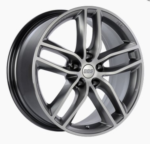BBS SR 18x8 5x114.3 ET50 Satin Black Diamond Cut Face Wheel -82mm PFS/Clip Required main image 0