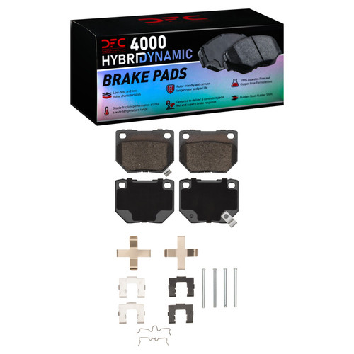DFC 4000 HybriDynamic Rear Brake Pads and Hardware Kit, Nissan 300ZX ...
