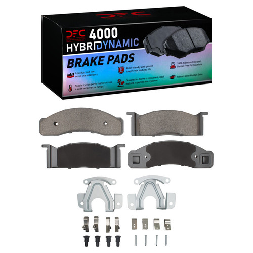 DFC 4000 HybriDynamic Front Brake Pads and Hardware Kit, Ford Ranchero ...