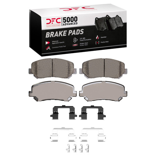 【美品】５ピース Coatac Grano Fario 2010 DFC 5000 Advanced Ceramic Front Brake Pads and Hardware Kit, Mazda