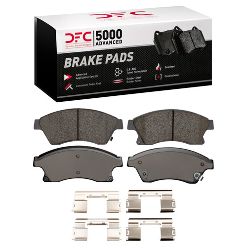 DFC 5000 Advanced Ceramic Front Brake Pads and Hardware Kit, Chevrolet ...