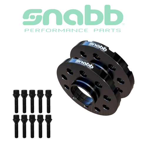 Snabb 15mm Wheel Spacer Kit, 63.4mm Centerbore, Black Anodized
