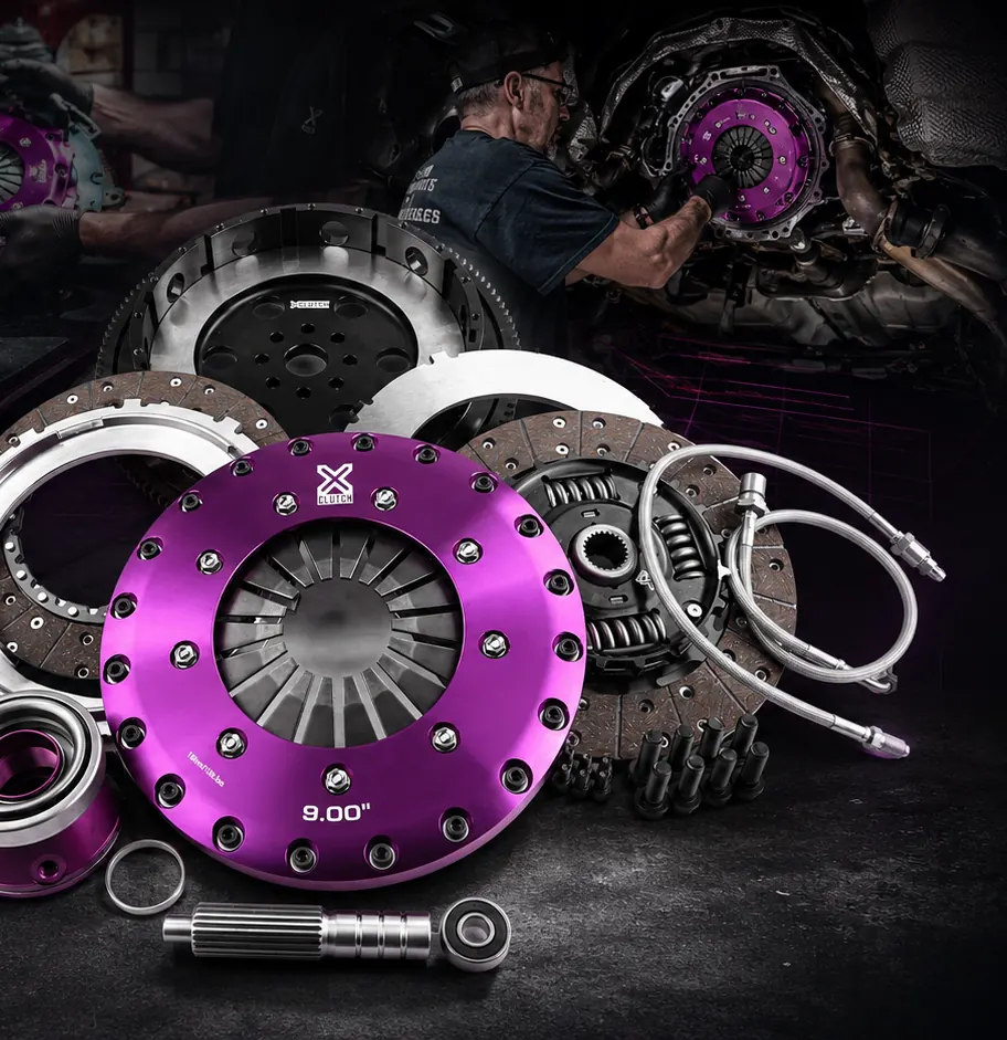 XClutch pressure plate, clutch disc, flywheel, release bearing, and installation hardware